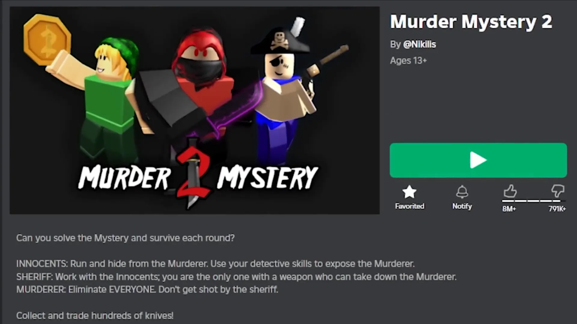 Jogo original Murder Mystery 1